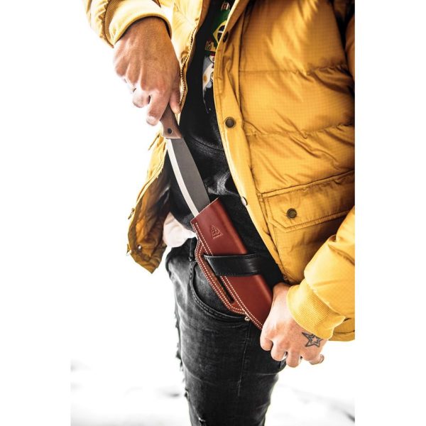 TOPS Earth Skills Fixed Blade Knife 1095HC Steel Tan Micarta