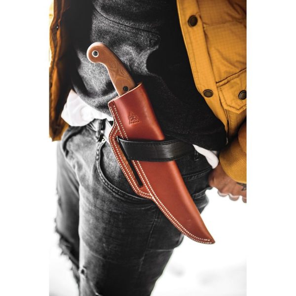 TOPS Earth Skills Fixed Blade Knife 1095HC Steel Tan Micarta