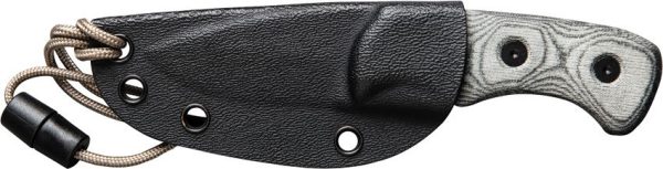 TOPS Ferret Fixed Blade Knife 1095 Carbon Steel Black Micarta