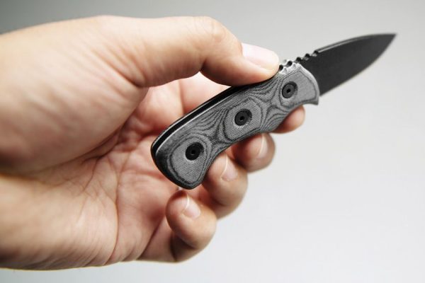 TOPS Ferret Fixed Blade Knife 1095 Carbon Steel Black Micarta