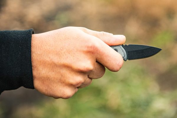 TOPS Ferret Fixed Blade Knife 1095 Carbon Steel Black Micarta