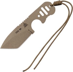 TOPS FDX 66 Fixed Blade Knife 1095 Carbon Steel Coyote Tan