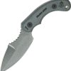 TOPS Felony Stop Fixed Blade Knife 1095 Steel Gray Micarta