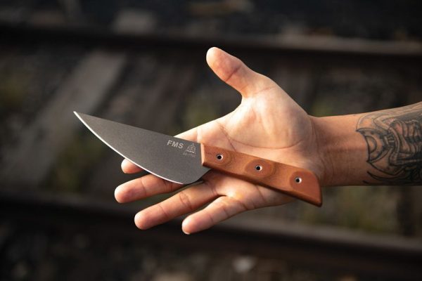 TOPS Frog Market Special Fixed Blade Knife 1095HC Steel Tan