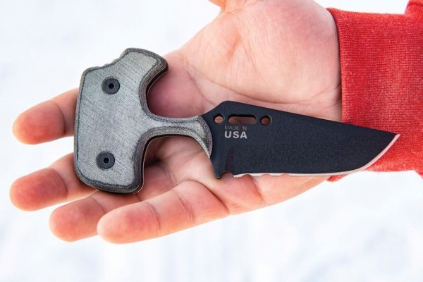 TOPS Grim Ripper Fixed Blade Knife 1095HC Steel Black Micarta