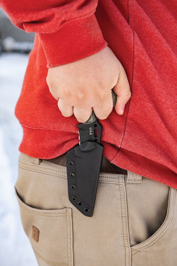 TOPS Grim Ripper Fixed Blade Knife 1095HC Steel Black Micarta