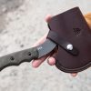 TOPS Grandpa's Axe Fixed Blade 1095HC Steel Green Micarta