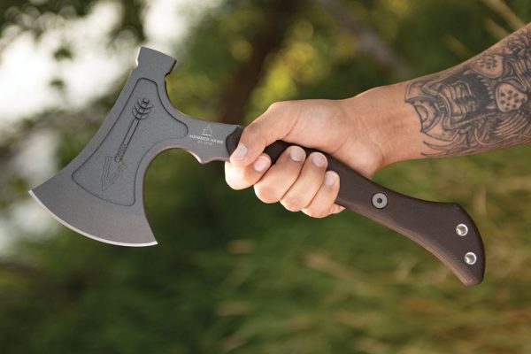 TOPS Hammer Hawk 6.5" Fixed Blade Axe 1075HC Cerakote USA