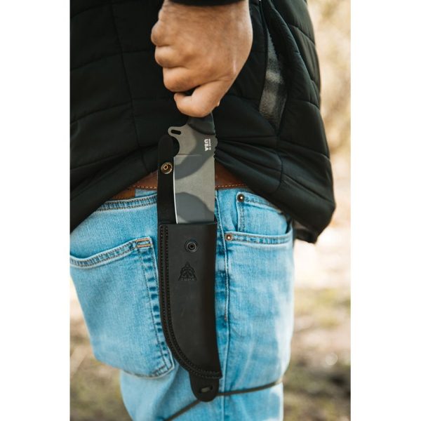 TOPS Silent Hero Fixed Blade Knife 1095HC Camo Steel G10 Handle