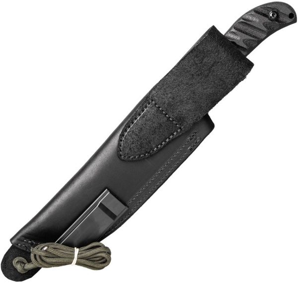 TOPS Silent Hero Fixed Blade Knife 1095HC Steel Black Micarta