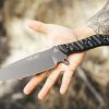 TOPS Silent Hero Fixed Blade Knife 1095HC Steel Black Micarta