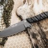 TOPS Silent Hero Fixed Blade Knife 1095HC Steel Black Micarta