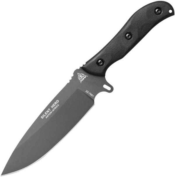 TOPS Silent Hero Smooth Fixed Blade 1095HC Steel Hunting Knife