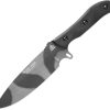 TOPS Silent Hero Fixed Blade Knife 1095HC Steel Black Micarta