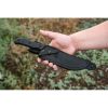 TOPS Silent Hero Fixed Blade Knife 1095HC Steel Black Micarta