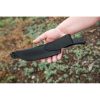 TOPS Silent Hero Fixed Blade Knife 1095HC Steel Black Micarta