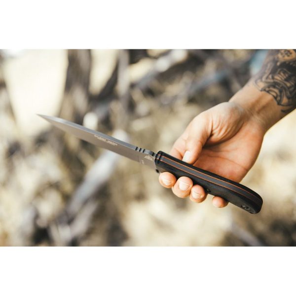 TOPS Silent Hero Smooth Fixed Blade 1095HC Steel Hunting Knife