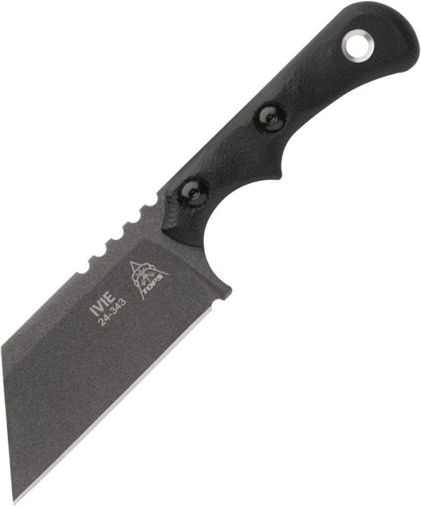 TOPS Ivie Neck Knife 1095HC Steel Wharncliffe Fixed Blade