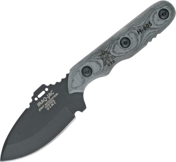 TOPS Iraq-Jac Fixed Blade Knife 1095 Carbon Steel Black