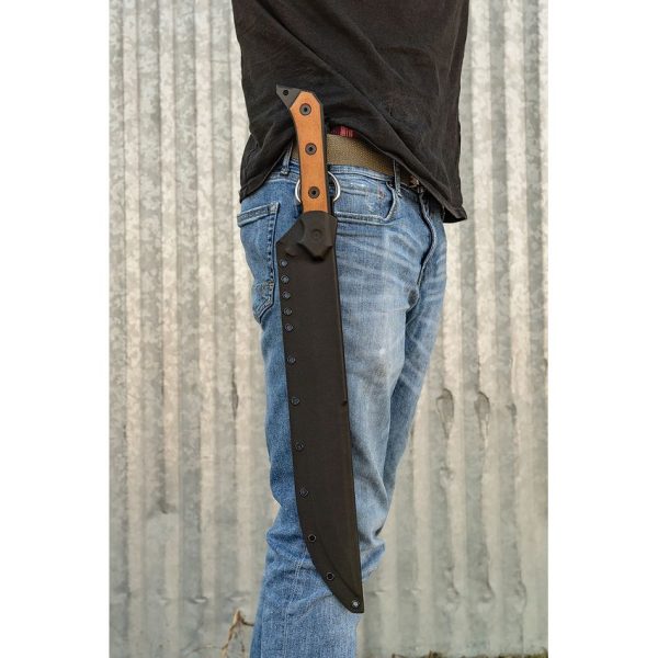 TOPS C.U.M.A. Kage Fixed Blade 1095HC Steel Tan Micarta