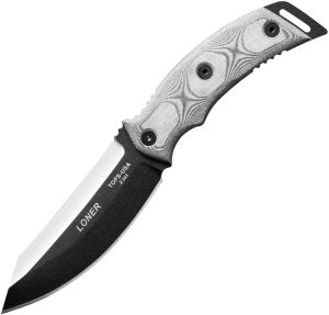 TOPS Loner Fixed Blade Knife 1095 Steel Black Micarta USA