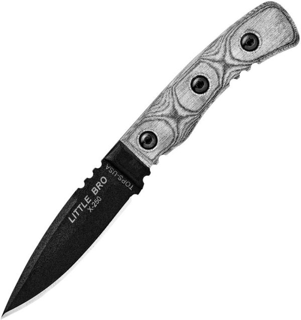 TOPS Little Bro Fixed Blade Knife 1095 Steel Micarta Handle