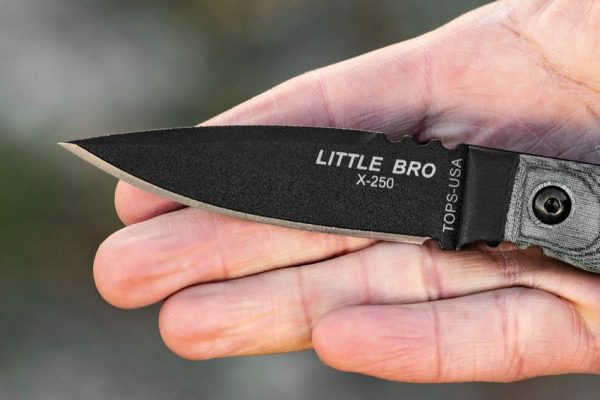 TOPS Little Bro Fixed Blade Knife 1095 Steel Micarta Handle