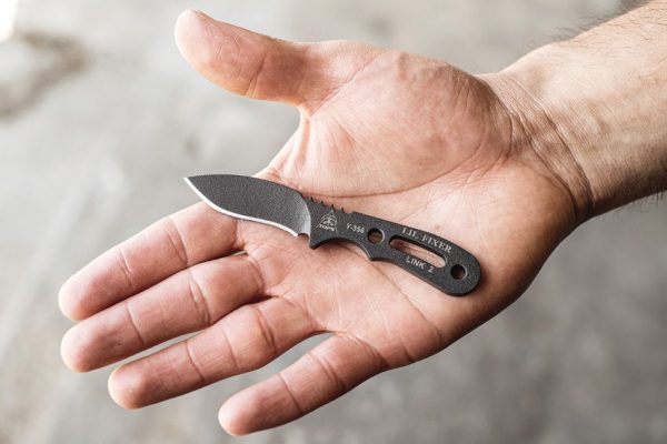 TOPS Lil Fixer Fixed Blade 1095 Carbon Steel Tactical Neck Knife