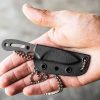 TOPS Lil Fixer Fixed Blade 1095 Carbon Steel Tactical Neck Knife