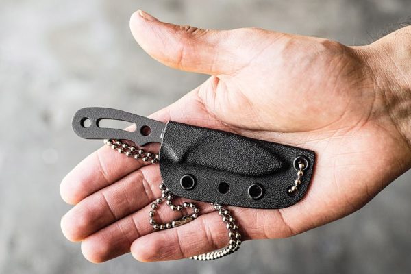 TOPS Lil Fixer Fixed Blade 1095 Carbon Steel Tactical Neck Knife