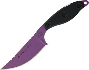 TOPS Lioness Elite Fixed Blade Knife 4" 1095 Carbon Purple