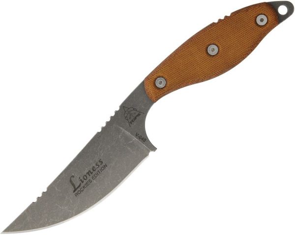 TOPS Lioness Rockies Edition Fixed Blade 4" 1095 Carbon Steel