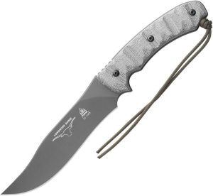 TOPS Longhorn Bowie Sniper Gray 1095HC Steel Fixed Blade