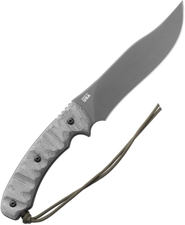 TOPS Longhorn Bowie Sniper Gray 1095HC Steel Fixed Blade