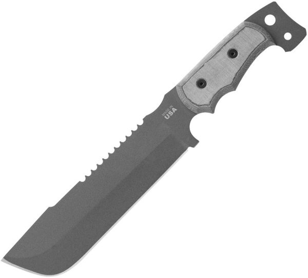 TOPS M4X Punisher Fixed Blade Knife 1095 Steel Gray Micarta
