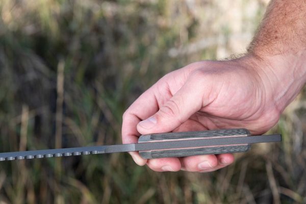 TOPS M4X Punisher Fixed Blade Knife 1095 Steel Gray Micarta