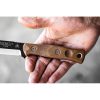 TOPS Fieldcraft 3.5 Fixed Blade Knife 1095HC Steel Tan Micarta