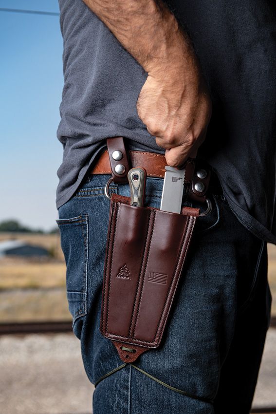 TOPS Muley Combo Leather Fixed Blade 154CM Stainless G10