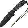 TOPS Mil-SPIE 5 Fixed Blade Knife 1095 Steel Black Micarta