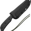 TOPS Mil-SPIE 5 Fixed Blade Knife 1095 Steel Black Micarta