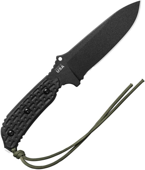 TOPS Mil-SPIE 5 Fixed Blade Knife 1095 Steel Black Micarta