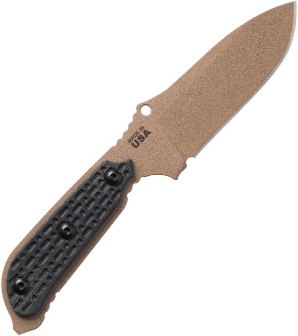 TOPS Mil-Spie3 Elite Fixed Blade Knife 1095HC Steel Tan Coyote