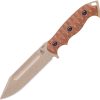 TOPS M-PAT Fixed Blade Knife 1095HC Steel Coyote Tan Kydex