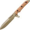 TOPS Missile Strike Fixed Blade 6" 1095HC Coyote Brown Knife