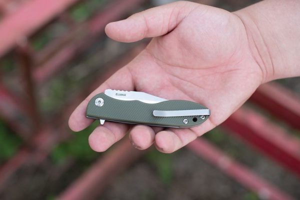 TOPS MSF Linerlock Green Elmax Folding Knife USA Made