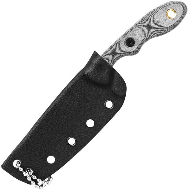 TOPS Mini Scandi Black Linen Fixed Blade Knife 1095 Steel