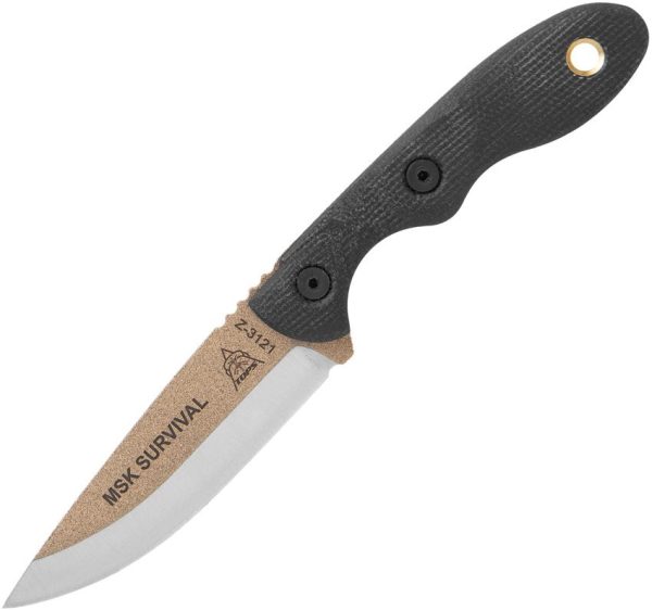 TOPS Mini Scandi Survival Fixed Blade 1095HC Coyote Tan
