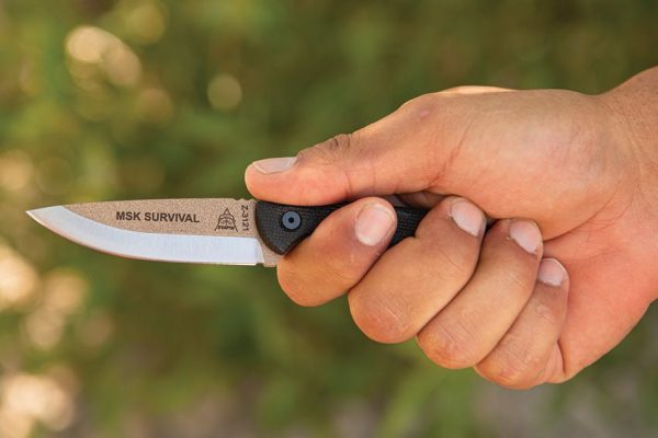 TOPS Mini Scandi Survival Fixed Blade 1095HC Coyote Tan