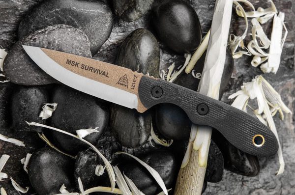 TOPS Mini Scandi Survival Fixed Blade 1095HC Coyote Tan