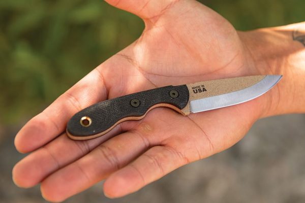 TOPS Mini Scandi Survival Fixed Blade 1095HC Coyote Tan